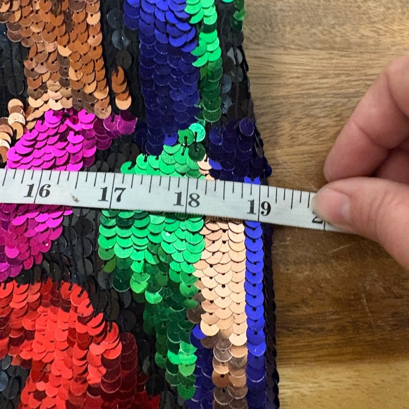 Vintage 80’s Colourful Beaded Sequin Silk Gown, 80’s NYE dress - Picture 12 of 13